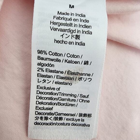 J. Crew Top Womens Size Medium Pink Cotton Poplin Puff Long Sleeve Eyelet Blouse - Picture 10 of 11